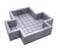 EnderToys Bloccaggio Dungeon Tiles - Camera trasversale, Terreno Paesaggio Tavolo 28mm Miniature Gioco di Ruolo, Stampato 3D Verniciabile