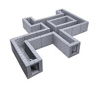 EnderToys Bloccaggio Dungeon Tiles - Halls & Passages, verniciabile 3D stampato da tavolo gioco di ruolo paesaggio terreno per 28 mm miniature
