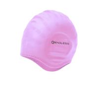 Endless EL1023 Comfortable Silicon Swimming Cap with Ergonomic Ear Pockets | Pink | Material : Silicon | Fully Elastic Waterproof Cap for Long and Short Hair with Thicker Edge | For Women and Men
