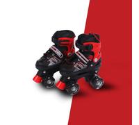 Endless EL1029 - Pattini regolabili per scooter, taglia media, 34 EUR (UK 1,5) - 38 EUR (UK 5) da 6 a 12 anni | rosso | robusto telaio e ruote da 70 mm in poliuretano | ABEC 7 Bearings | per interni