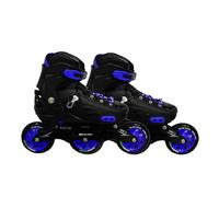 Endless EL1033 Inline Adjustable Skates Medium Size 34 EUR (UK 1.5) - 38 EUR (UK 5) for 6 to 12 Years | Blue | Aluminium Chassis and 100 mm PU Three Wheels | With ABEC 9 Bearings | Indoor and Outdoor