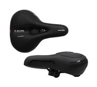 Endless EL1047 Wide Cycle Seat with Red Reflective Safety Strip | Black | Material : PU | Universal Memory Foam Seat with Breathable, Shock Absorbing and Waterproof Bike Saddle for All Type of Bikes