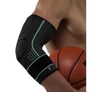 Endless Manicotti a Compressione per Gomito (Paio) con Chiusura Regolabile a Strappo | Nero | Neoprene | Per Palestra, Fitness, Tennis, Badminton, Corsa | Unisex | Taglia Regolabile