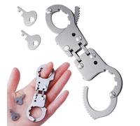 Endless Puzzle Fake Handcuffs Interactive Stainless Steel with Keys