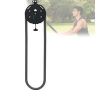 Endless Rope Trainer, Attrezzo per Allenamento con Carico, Si-ste-ma a Puleggia Sospeso con Corda a Ciclo Continuo, Corda in Nylon a Anello Chiuso da 4 m(Black)