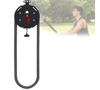 Endless Rope Trainer, Attrezzo per Allenamento con Carico, Si-ste-ma a Puleggia Sospeso con Corda a Ciclo Continuo, Corda in Nylon a Anello Chiuso da 4 m(Red)
