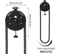 Endless Rope Trainer, Portable Cable Pulley System Professional Endless Ropes Trainer, Pull Rope Fitness Training,for Grip, Arms, Back, Body Coordination Exercises