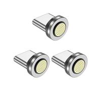 EndlesShine 9 Pins Magnetico Cavo di Ricarica Punte Connettori per Dispositivi Android di Tipo C Ricarica Veloce (3 Pack), Adattatore Magnetico del Cavo del Telefono (USB C)