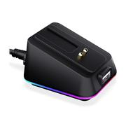 ENDORFY Dock di ricarica per mouse Mouse Dock compatibile con il mouse da gioco LIV Wireless, ricarica magnetica, luci RGB, USB per dongle da 2,4 GHz