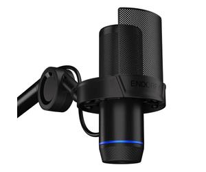 ENDORFY Solum - Microfono USB C a 2 bracci, 24 bit/96 kHz | Modello cardioide, braccio microfono 88 cm, supporto oscillante, filtro pop in metallo, muto, controllo del guadagno
