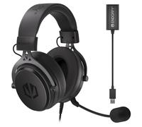 ENDORFY VIRO Plus USB, Cuffie Over Ear, Coppia aggiuntiva di Cuscinetti in Tessuto, Microfono Staccabile, Cavo Staccabile, Scheda Audio USB 7.1, EY1A001