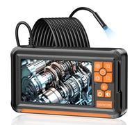 Endoscope Camera with Light, 4.3'' IPS Screen 1920P HD Borescope Inspection Camera with Upgraded Smart Chip 7.9mm IP67 Plumbing Tools for Automotive, Plumbing, HVAC, 16.4FT Semi-Rigid Snake