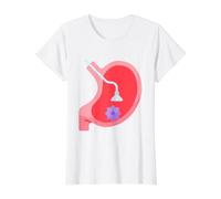 Endoscopia IG Infermiere Endo Tech Maglietta con Stampa Grafica Economica, Donna, Bianco, L