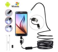 Endoscopio 3in1 USB-A micro type-C fotocamera serpente per ispezione tubi motori