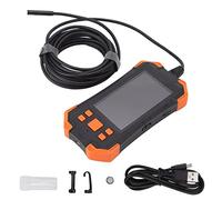 Endoscopio a Doppia Camera 7,9mm, Display IPS 4,3 Pollici, Batteria 3000mAh, Cavo 5m, Impermeabile IP67 - Alta Definizione 1080P, Corpo Resistente in ABS, Uso Professionale (Arancia)