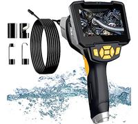 Endoscopio a doppia lente, endoscopio industriale Hd 8 mm 1080p schermo LCD da 4,3 pollici W/telecamera impermeabile IP67 6 luci LED, con scheda TF e cavo dati USB e accessori, 1 m ()
