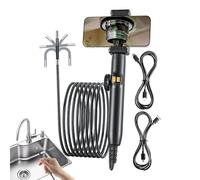 Endoscopio Camera with Light, Industrial Inspection Camera, Waterproof Snake Scope, Flessibile Probe Design, High-Resolution Visual Tool for Ducts, HVAC Systems, Electrical Equipment