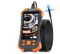 Endoscopio con schermo IPS da 4,5 pollici HD1920, telecamera con messa a fuoco automatica da 5,0 MP, HD1080P, singolo, doppio e triplo USB, for ispezione auto, registrazione video(2m,5.5MM Single)