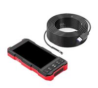 Endoscopio con schermo IPS da 5'', sonda USB, telecamera con messa a fuoco automatica, HD1080P, lente singola, doppia e tripla, LED, impermeabile, for ispezione auto(1m,8MM Dual Camera)
