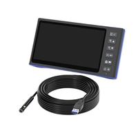 Endoscopio con schermo IPS da 7'', telecamera con messa a fuoco automatica, HD1080P, lente singola, doppia e tripla, USB, for ispezione auto, scatta foto, LED impermeabili(1m,5.5MM Dual)