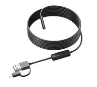 Endoscopio con telecamera HD720P, obiettivo da 8 mm e 3,9 mm, 3 in 1, micro USB di tipo C, for ispezione auto, impermeabile(3.5m,8MM 720P Rigid)