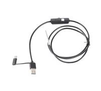 Endoscopio da 3,9 mm ad alta definizione per ispezione del telefono cellulare, periscopio LED, 6 luci LED, impermeabile IP67, con interfaccia di tipo C per Android, PC e computer (cablato