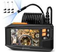 Endoscopio Ennovor con doppia lente, con schermo IPS da 4,3", periscopio digitale HD 1920p, senza app, senza WiFi, con 8 luci LED, telecamera di scarico impermeabile IP67, cavo flessibile da 5 m