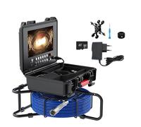 Endoscopio for tubi LCD IPS da 9" con telecamera 17 mm/23 mm, contametri, ispezione Wi-Fi, IP68 impermeabile, for rilevamento di grotte condotte(20m,9inch 17mm)