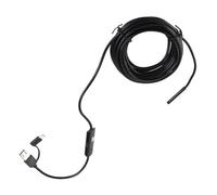 Endoscopio Fotocamera Cellulare PC USB Tipo C 3 in 1 con luce LED per Android Impermeabile IP67 Obiettivo 5,5 mm Cavo rigido da 5 metri per ispezione domestica di automobili