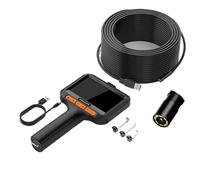 Endoscopio industriale con doppia lente, schermo IPS da 4,3'', 8 mm, telecamera for ispezione endoscopica automobilistica, boroscopio idraulico con 8 LED(10m,Single Camera)