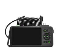 Endoscopio industriale con schermo IPS da 5'', telecamera con messa a fuoco automatica HD1080P, lente singola, doppia e tripla, for ispezione di tubi, impermeabile(1m,8MM Dual)