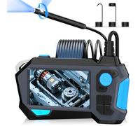 Endoscopio Industriale Ferdiiz Rotazione Bidirezionale a 720°, Telecamera Endoscopica a Doppia Lente HD 1920P con Schermo da 4,5", Sonda Telecamera IP68 Impermeabile Con 8+1 LED, Cavo Semirigido - 2M