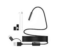 Endoscopio Industriale For Fognatura Da 5,5 Mm/7 Mm Endoscopia Tipo C Mini Telecamera Flessibile For Serpente 3 In 1 Periscopio Automobilistico Tipo-c Porta USB Micro-USB(1m,5.5mm hard cable)