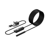 Endoscopio industriale TIPO C 7MM/5.5MM Micro USB Camera USB Auto Ispezione Boroscopio Impermeabile LED(1m,5.5MM Soft)