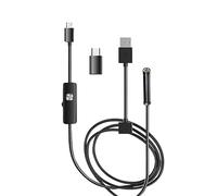 Endoscopio Mini Telecamera 1M 7MM 3 IN 1 Micro USB Tipo-c Periscopio Impermeabile LED Ispezione Auto(1M 7MM Soft Cable)
