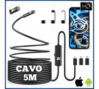 Endoscopio per Cellulare Android e iOS Telecamera da 1920P HD cavo semirigido