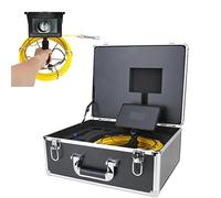 Endoscopio per ispezione condotte, endoscopio industriale portatile da 5 pollici 22 mm, telecamera per ispezione fognaria 145 ° HD, con 6 luci LED, 40 m