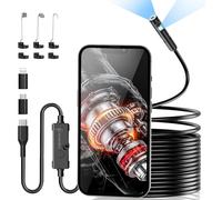 Endoscopio per Smartphone Doppie Lenti 1920P HD, Sonda Con Telecamera per Ispezi