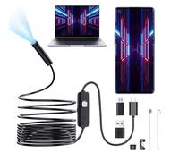 Endoscopio per Smartphone, Endoscopio con 10M Cavo Semirigido, IP67 Impermeabile, Tipo C, 6 Luci LED, Senza WiFi, per Android, Tablet e PC Windows