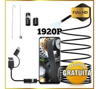 Endoscopio per Smartphone HD 1920P Videocamera per Tubazioni Telecamera 8 LED