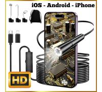 Endoscopio per Smartphone Telecamera di Ispezione Tubature Auto iPhone e Android