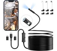 Endoscopio per Smartphone, Telecamera Endoscopio a Doppia Testa HD 1920P, Sonda