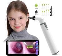 Endoscopio per telecamera auricolare Otoscopio wireless da 3,9 mm 720P HD WiFi Cannocchiale auricolare con 6 LED per bambini e adulti Supporto Android e iPhone White LMS-T39