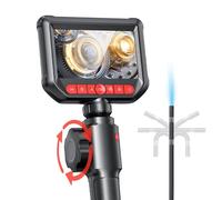 Endoscopio portatile, periscopio articolato da 6 mm/8 mm con rotazione a 360° bidirezionale, impermeabile, rilevamento di sovratemperatura per test di tubazioni e apparecchi