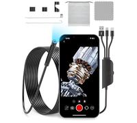 Endoscopio Professionale 5M per Smartphone 1080P HD con 8 LED Regolabili, Sonda 7,9mm, IP67 Impermeabile