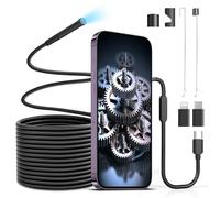 Endoscopio per Smartphone, Moman EOM1 Telecamera Endoscopio con 8 LED 1080P HD IP67 Sonda Impermeabile Cavo Semirigido iOS & Android Sonda-Telecamera-Ispezione-Tubi-Endoscopio