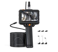 Endoscopio, Telecamera endoscopica portatile con periscopio for ispezione auto impermeabile HD 1080P IP67 da 4,3 pollici 8 LED(5m,8mm Single Lens)