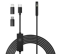 Endoscopio TYPE-C HD1080P con doppia telecamera singola 3 in 1 Micro USB for telefoni, periscopio for ispezione tubi impermeabile(2m,Single Soft 8MM)