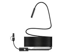 Endoscopio USB con telecamera endoscopica da 8 mm, 1080P HD, con 8 LED, cavo flessibile da 1/2/5 m, periscopio di ispezione impermeabile(3.5m,Soft Cable)