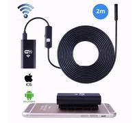 Endoscopio WIFI diametro 8mm 6led IP67 cavo lungo 2m portata wifi 100m